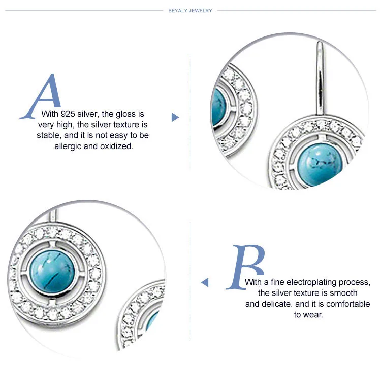 Blue cz set silver jewelry wholesale colombian emerald earrings