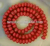 Wholesale gemstone red jasper button jewelry beads