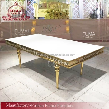 Long Rectangular Wedding Reception Gold Frame Mdf Table Buy