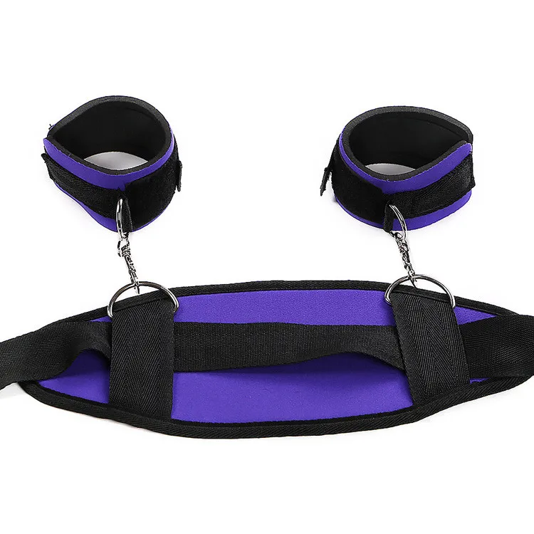 Fetish Neck Collar Hand Restraint Wrist Arms Cuffs Nylon Bondage