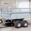 1500kg hydraulic lift atv trailer/3307lb quad tow-behind utility cargo trailer/four wheel tandem axle farm dump trailer for UTV