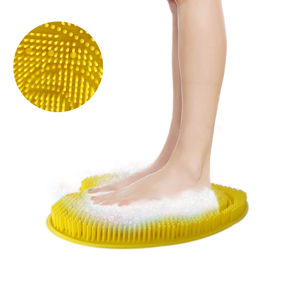 Silicone Rubber Foot Scrubber Massager Pad Shower Foot Brush Deep Clean ...