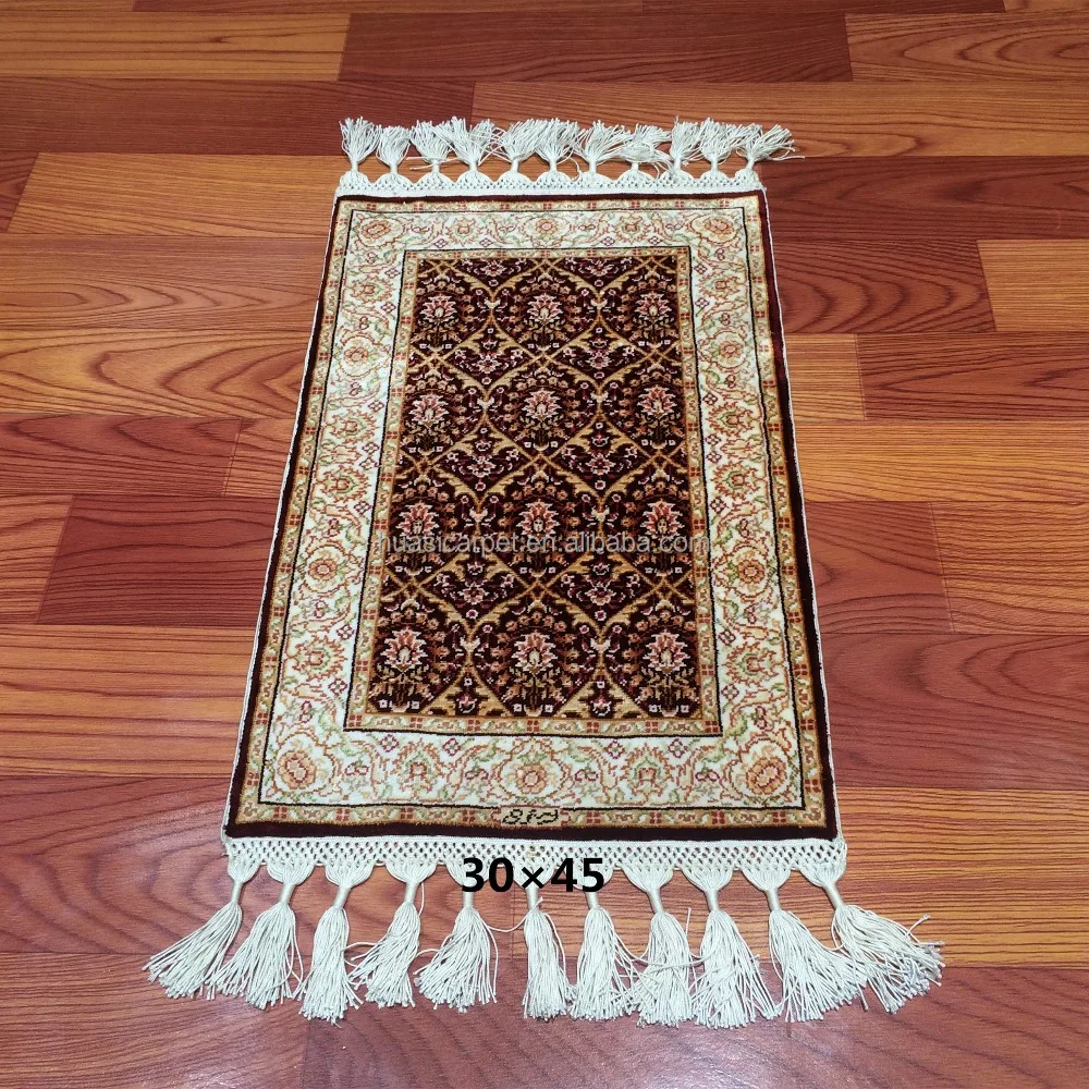 Rood kleine zijden tapijten handwoven vlakte stijl moskee gebed ...