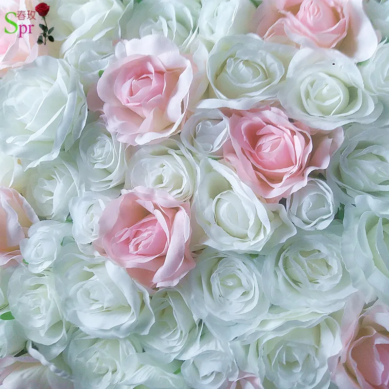 

Free ship SPR Silk Artificial Rose Flower Wall Flower Mat Fabric, Pink