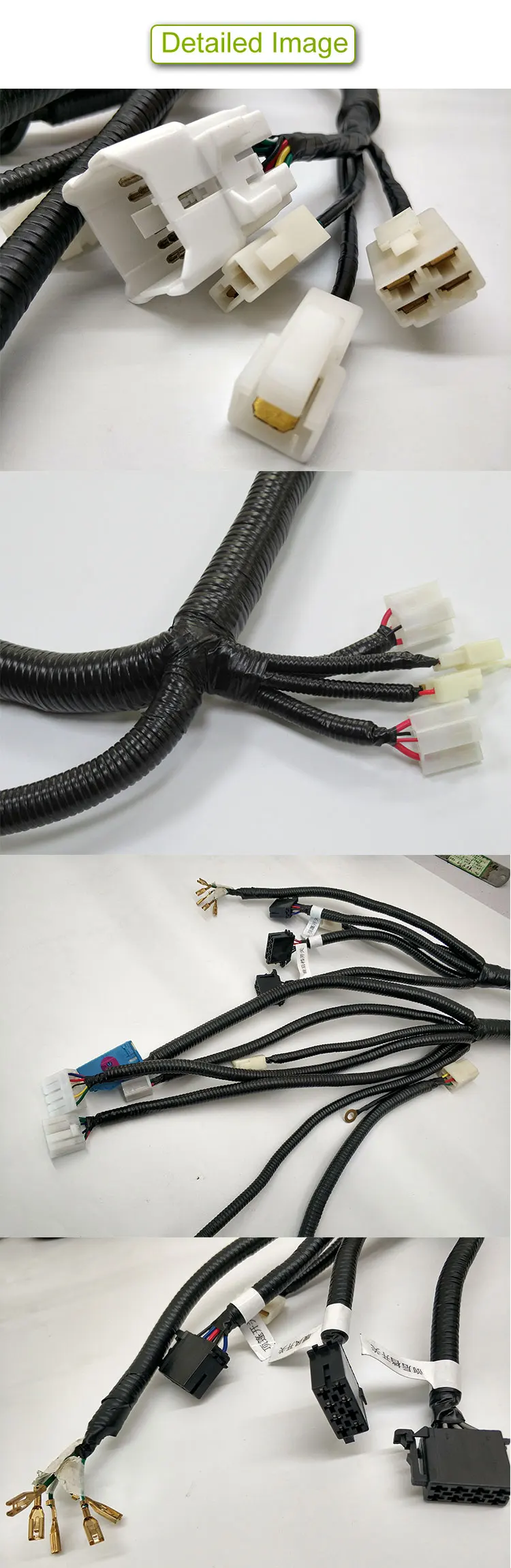 Custom copper sprical tube cable for new electric energy car +terminal+te waterproof connector