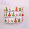 Christmas design printed fold over elastic ribbon