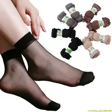 One pair price Lady’s girls Transparent Thin Crystal Socks/women socks 4 basic colors nude coffee grey black socks