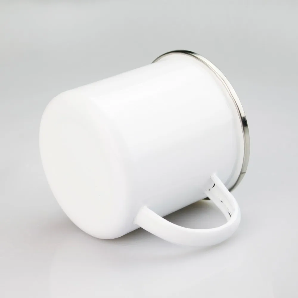 

White Custom Sublimation Blank Transfer DIY Enamel Metal Camping Mug