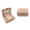 Novelty exquisite two-layer jewellery gift packing wooden leather jewelry box