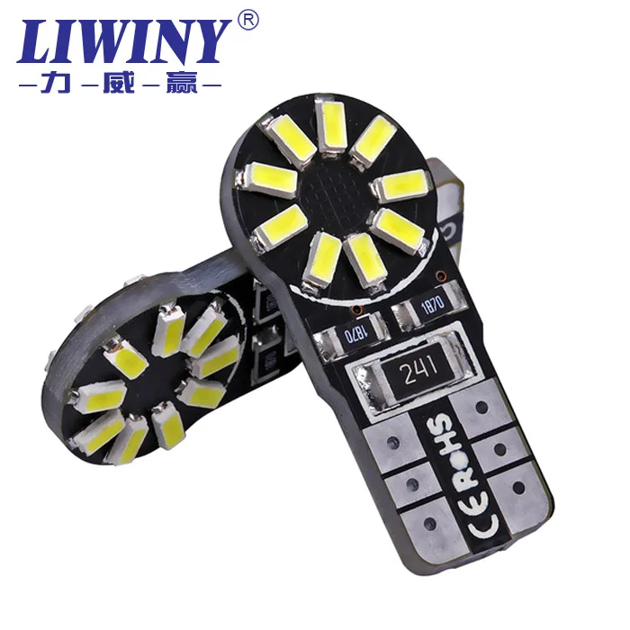 free ship Liwiny amazon top seller T10 168 3014 18LED canbus 194 168 w5w led interior instrument white for autocar made in china
