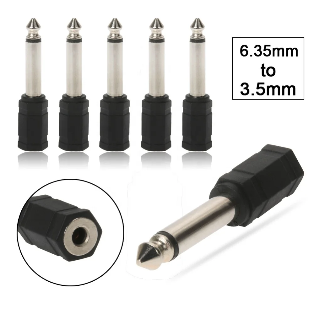 

6.35mm 1/4 Male Plug Mono to 3.5mm Female Jack Audio Adapter Connector