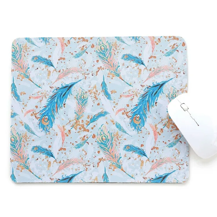 Tigerwingspad 2018 developed custom oblong shaped polyester rubber mouse pad with neoprene backing for any surface