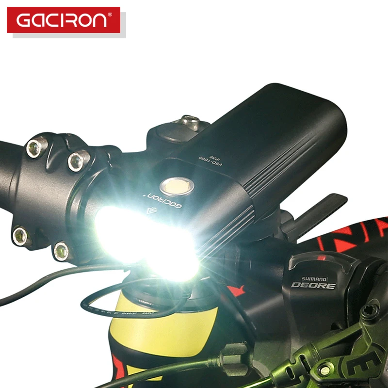 OEM Customizable Branding Gaciron V9D1600 Lumen Bike Head Light Super Power LED Bicycle Front Light Bike Light USB