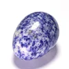 Highly cost effective healing crystal yoni blue dot stone egg