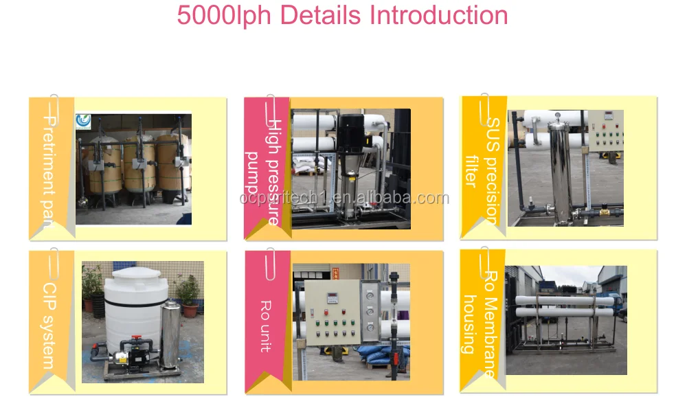 Water purifier systems hi tech 5000L/H+RO membrane vontron water purifier