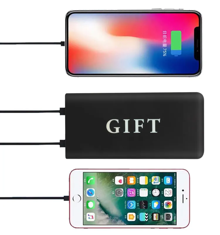 New design Custom mobile logo light power bank 5000mah universal light up power bank led logo - ANKUX.COM