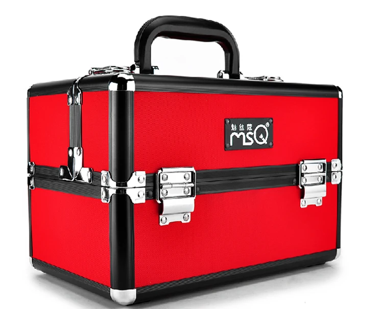 Msq Beauty Aluminum Makeup Box Aluminum Cosmetic Case Professional