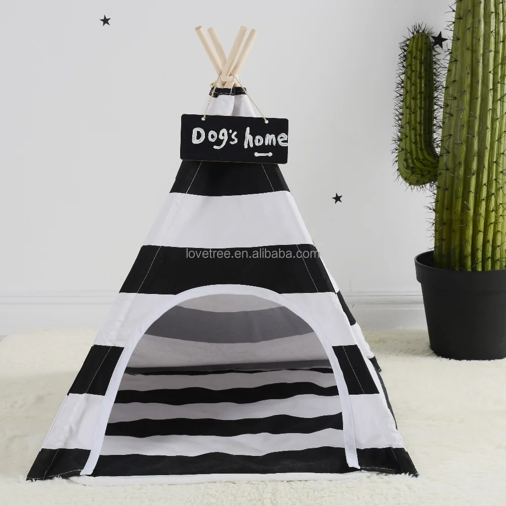 

Dog bed Foldable Indoor Wooden House For Pet Dog Cat Indian Tent, As shows or customized