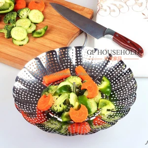 Image of Amazon High Quality 11 inch Collapsible Stainless Steel Steamer Basket