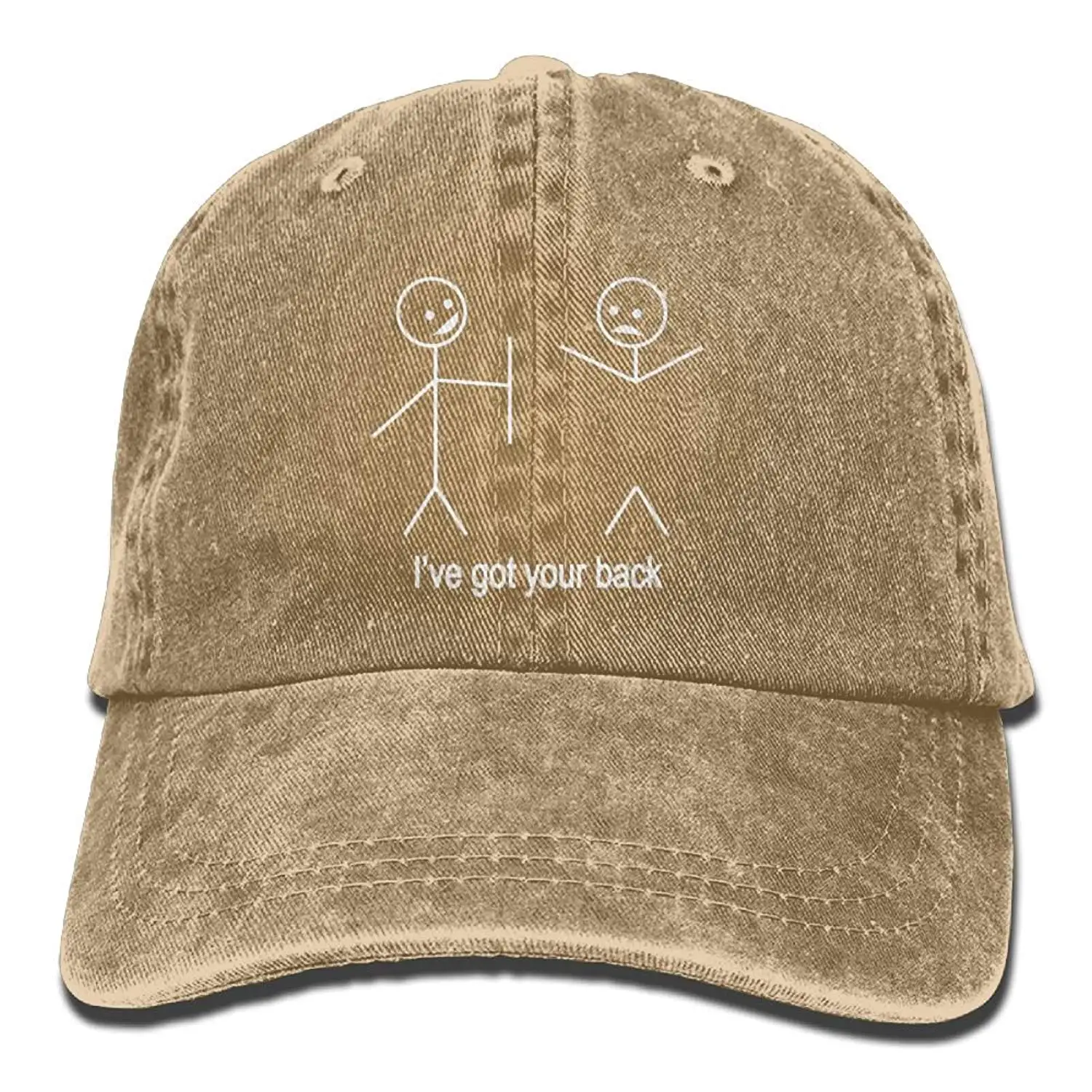 Robot Skeleton Plain Adjustable Cowboy Cap Denim Hat for Women and Men