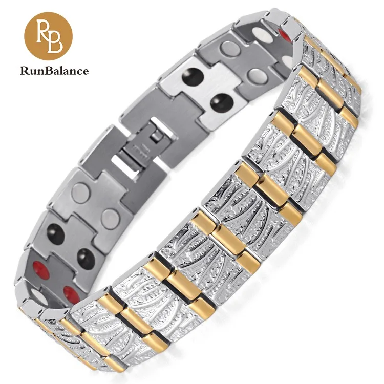 

RunBalance 1 Day Delivery Wholesaler Luxury Design Stainless Steel Magnetic Bracelet, Silver & gold;black;rose gold