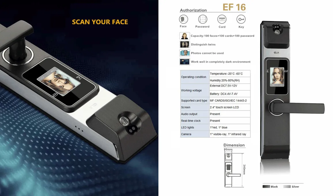 Waterproof Biometric Voice Face Door Lock With Eye Scanner Buy Face