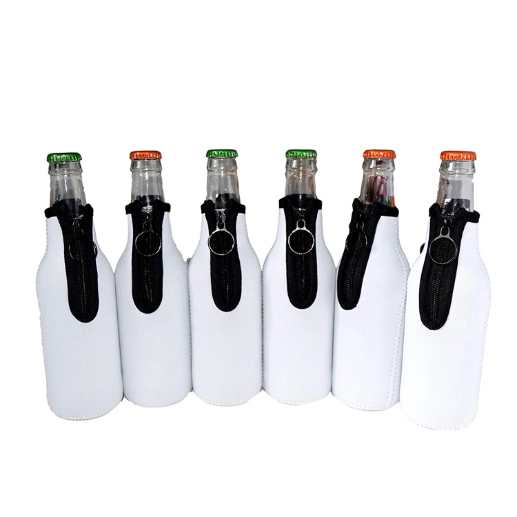 

12 OZ Blank White Neoprene Beer Cooler Holder For Sublimation, 8 colors are in stock