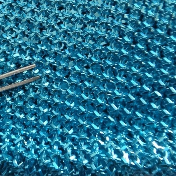 Soft Multi Color Metallic Sequin Fabric Metal Mesh Aluminum Chainmail Fabric For Garment Party Decoration