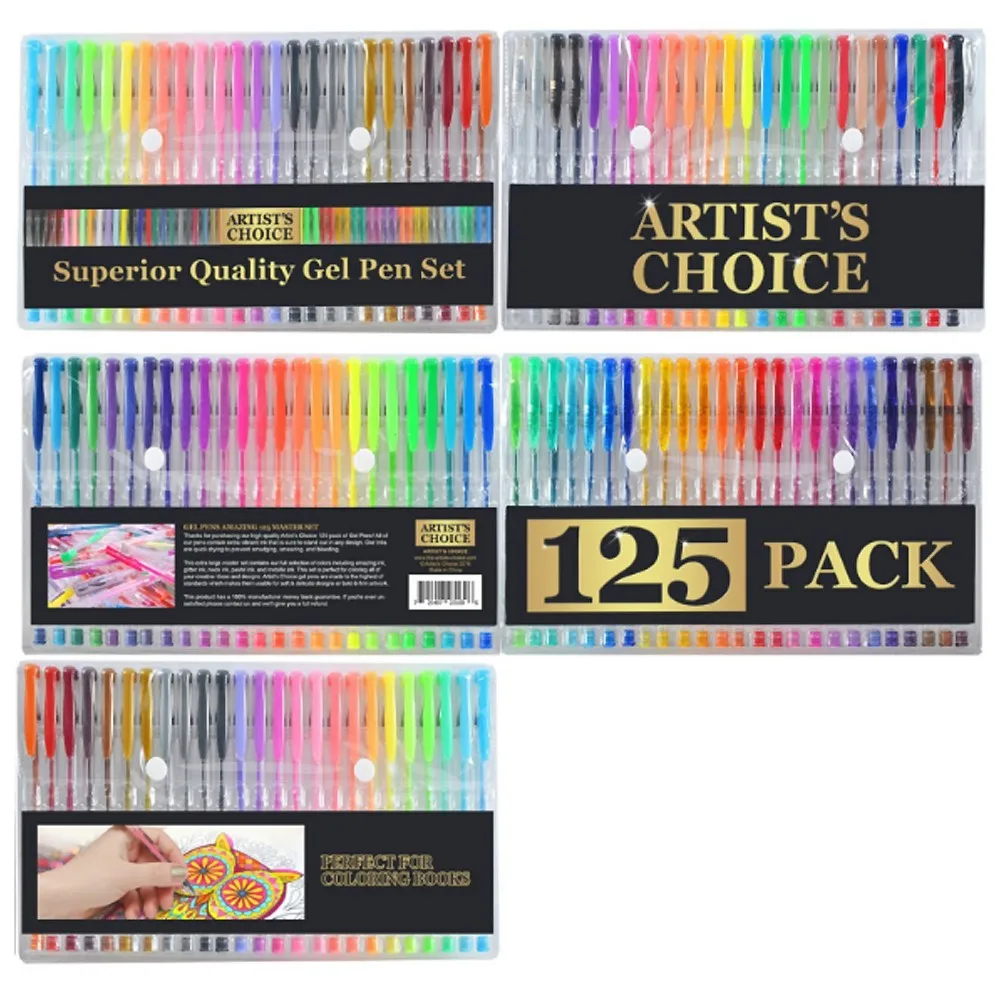 Unique Colors Gel Pens 200 Gel Pens Coloring Set 100 Gel Pen Plus