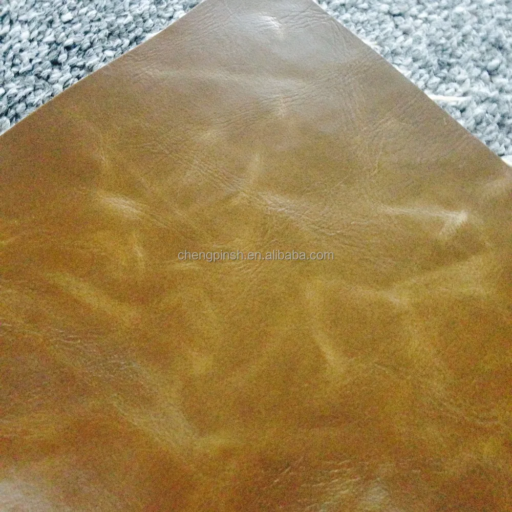 
Ripple Crazy Horse PU Leather Fabric for Furniture sofa 