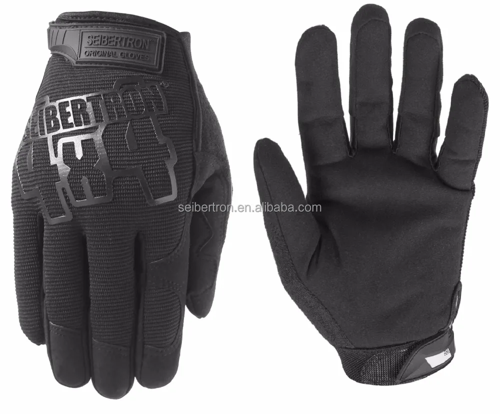 

Seibertron Original Driving Mechanic Cycling Working Safety Multifunction High Quality gloves, Black+white letter black+black letter