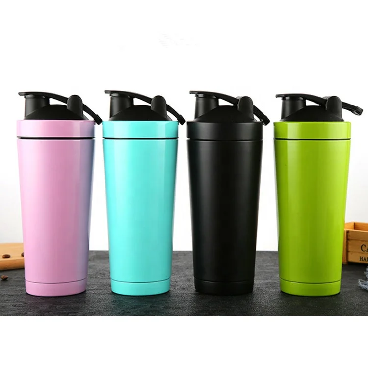 Custom Print Stainless Steel Protein Shaker Metal Sports Drink Bottle