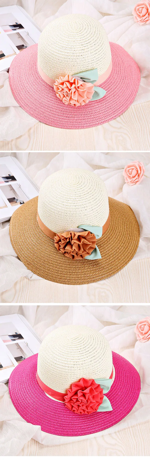 Top Quality Cheap Wholesale Custom promotion hat child jazz caps straw beach hats made in China.jpg