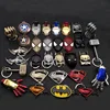 Movie Marvel Avenge 4 Key Chiains Iron Man Captain Hearts Energy Time Gemstone Keychain Halloween Multicolor Metal Key Ring