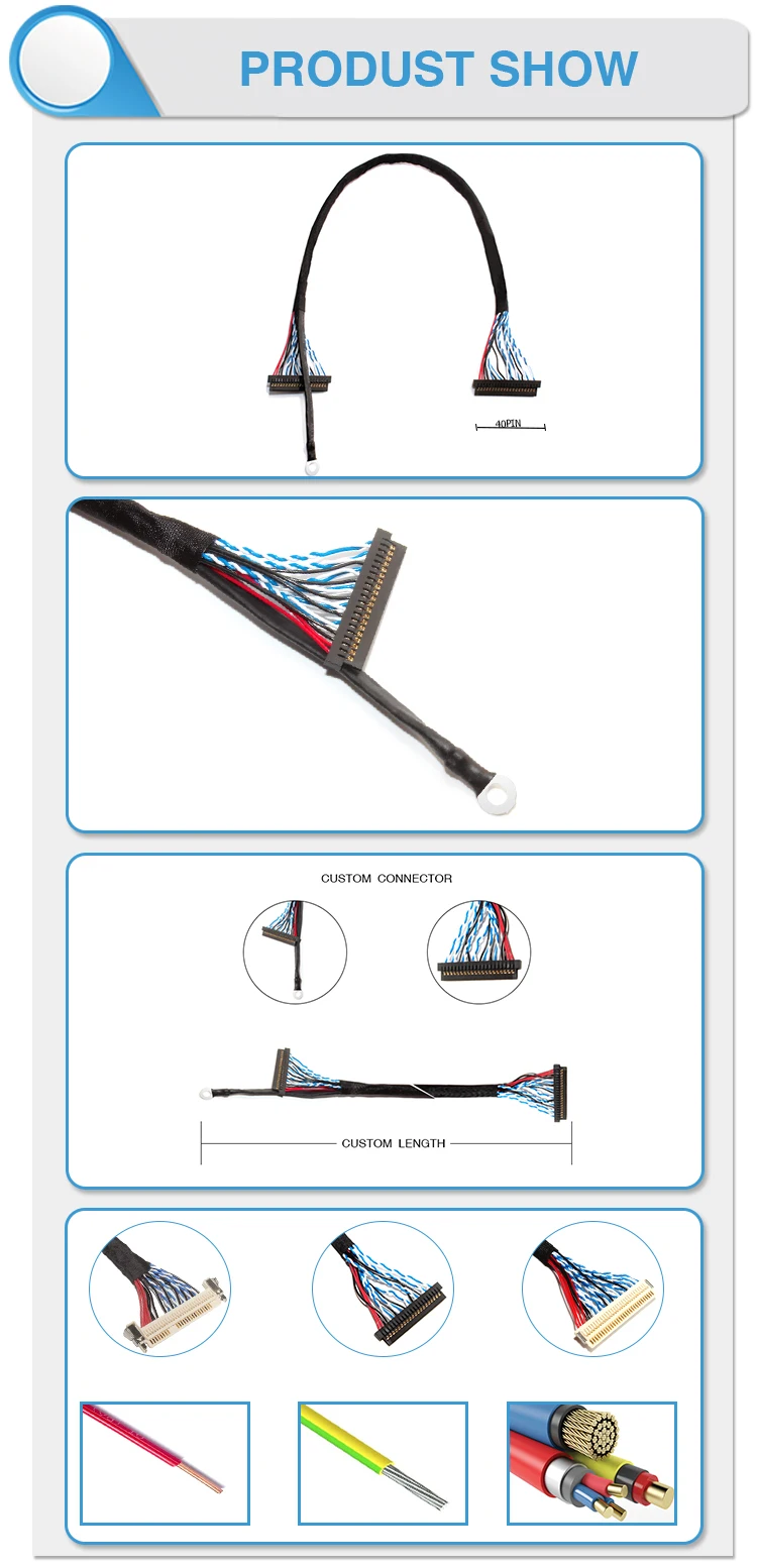 20347340e12 40pins Led Tv 40 Pin Ffc Ipex Lcd Cable Conector Sanyo Lvds To Ttl Converter Board