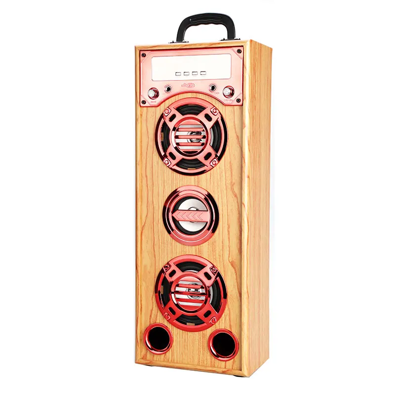 

2.1inch super bass Wooden karaoke powered blutooth loudspeaker portable dvd dj sound box bass speaker