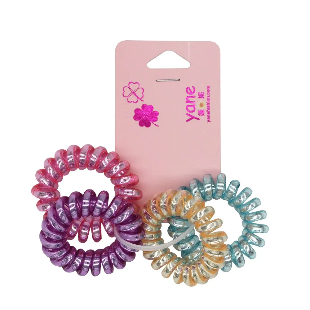 Curly Telephone Line Hair Ties For Kids Fashion Decorative Hair