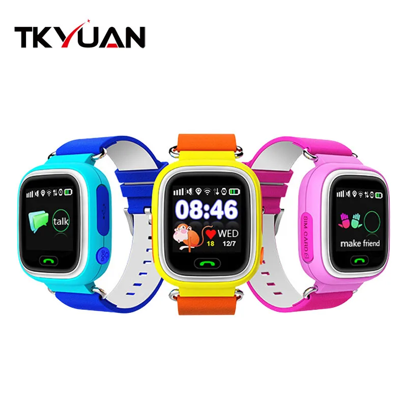 GPS Smart Watch Baby Watch Q90 With Wifi Touch Screen Sos Call Location Devicetracker For Kid Safe Anti-Lost Monitor