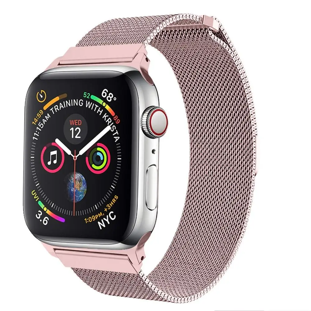 

For Apple Watch Band 42mm 38mm, Stainless Steel Milanese Loop Replacement Strap Magnetic Closure For iWatch Series 4 3 2 1, Multi-color optional or customized