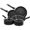 8pcs zhejiang hot black non-stick cooking pot cookware set