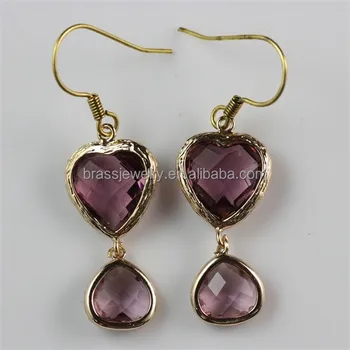 Stunning imitation stone drop earrings