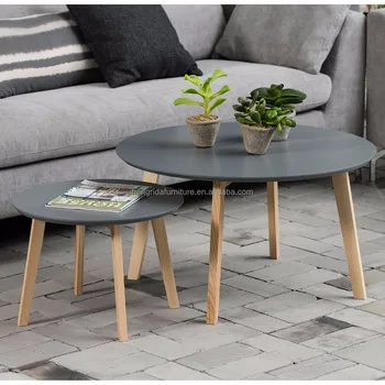 Super Scandinavische Kleine Ronde Massief Grenen Houten Salontafel Met ZI-94