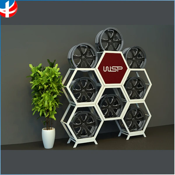 Unique Tire Display Rack Stand Car Wheel Hub Cube Unique Tire Display Rack Stand Car Wheel Hub Cube