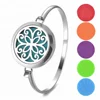 Perfume Essential Oil Diffuser Locket Bracelet 316L Stainless Steel Bangle Magnetic Randomly Send 5pcs Oil Pads as Gift VA-567
