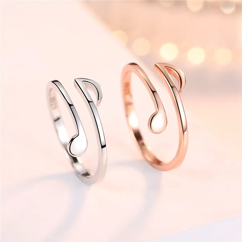 

Adjustable romantic music symbol ring Valentine's Day gift