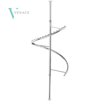 Motorizada Espiral De Prendas De Vestir Rack Giratorio Colgando Ropa