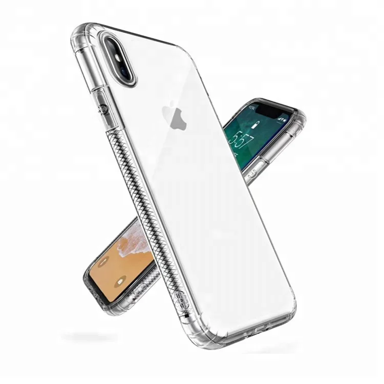 

Air Cushion Technology and Hybrid Drop Protection Shock-Proof Transparent Clear Soft TPU Bumper for iPhone X