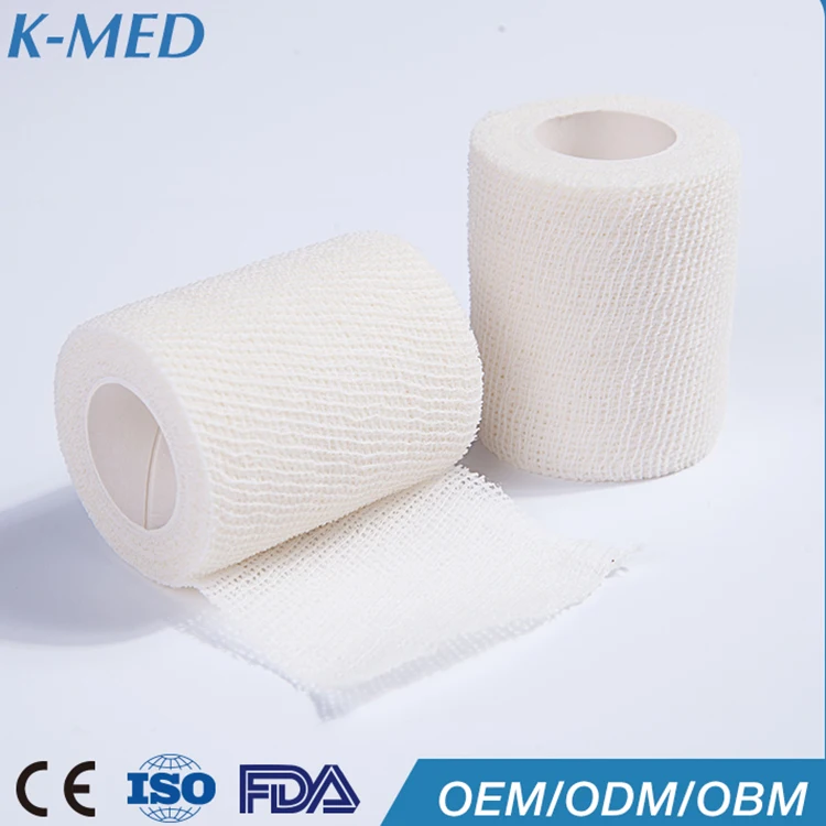 Breathable Gauze Bandage Medical Dressing Pbt Self Adhesive Bandages