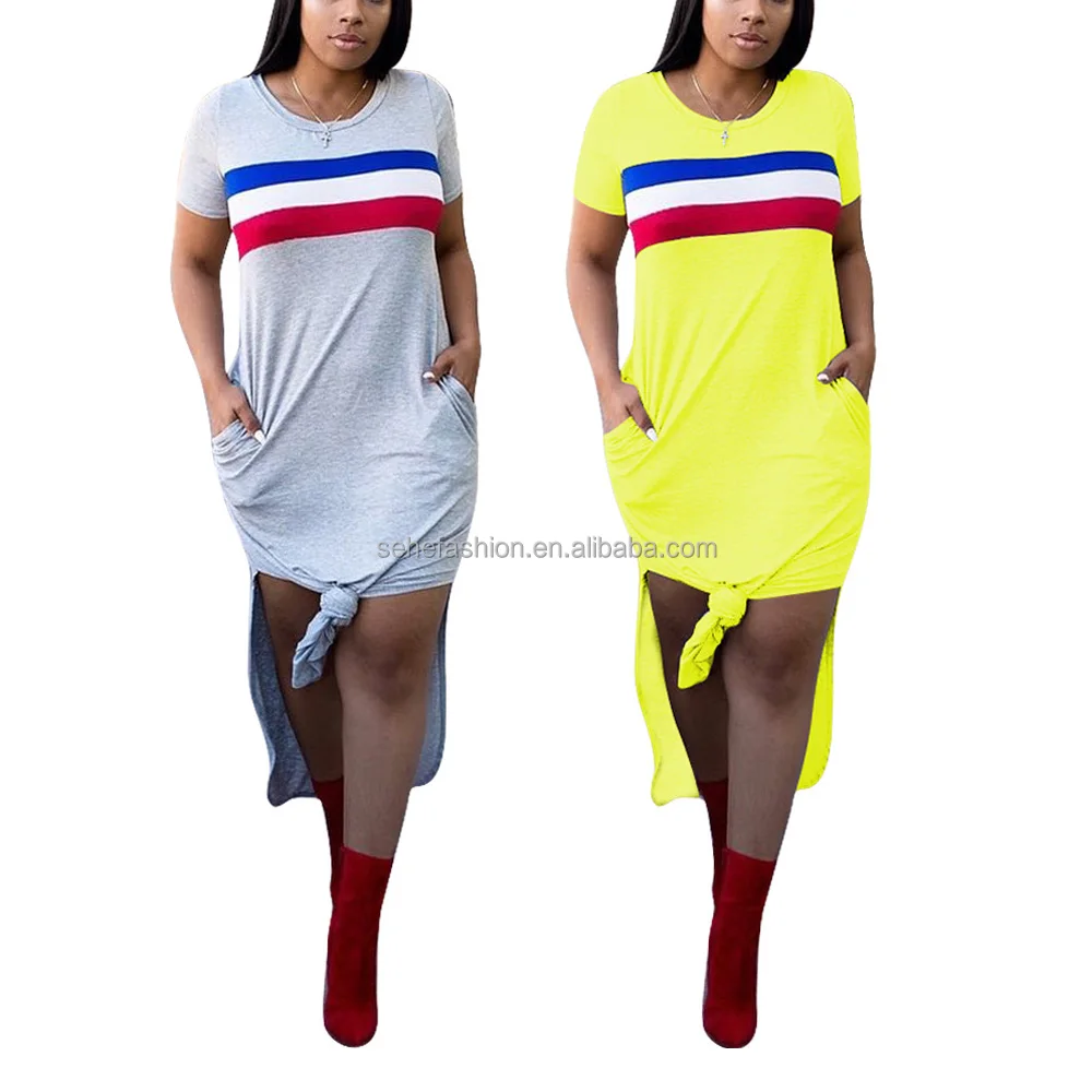 

80409-MX41 2018 Wholesale 2 colors African style printing dress short sleeves dress for women