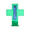 80*80cm Programmable LED Pharmacy Cross Display Screen with Temperature Inductor, WIFI Control, in Green & Blue for Outdoor Use
